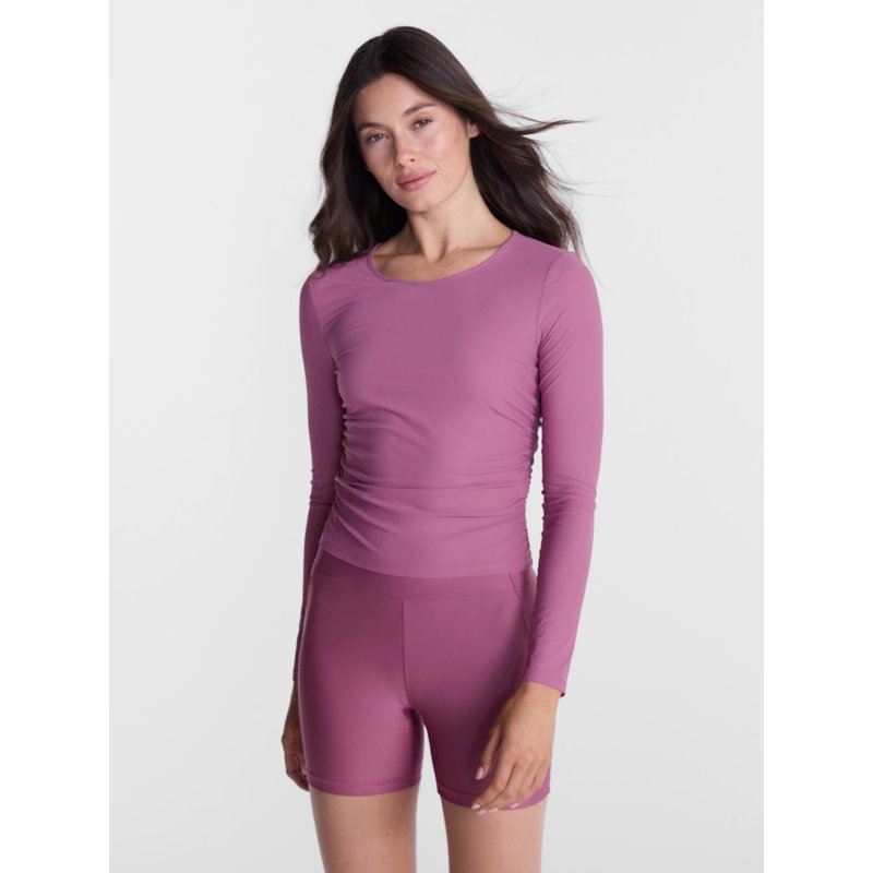 Women's Ruched Side Cinch Top - Activewear & Casual Pullover