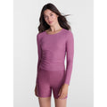 Women's Ruched Side Cinch Top - Activewear & Casual Pullover