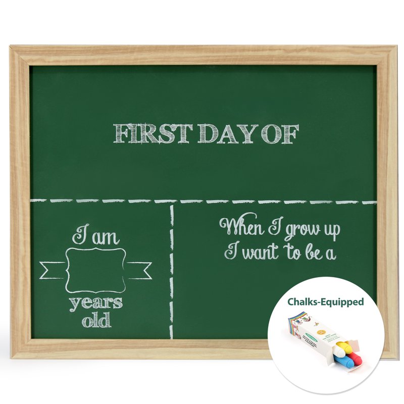 First Day of School Chalkboard Sign 14x11 Inch Wall Decor Photo Prop