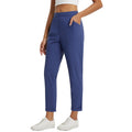 Navy Blue Ankle Length Work Pants for Women - Baleaf Petite Dressy Casual Golf Stretch