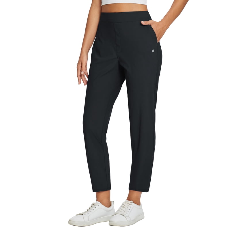 Women's Golf Pants with Pockets and Zipper Ankle Trousers - Stretch, Lightweight, Business Casual