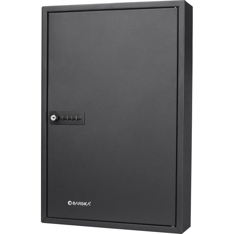 Key Lock Safe with Combination & Key Lock, 64 Key Hooks, Black