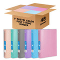 3-Ring Poly Binder Organizer with Pastel Colors, 1 Inch, Holds 175 Sheets