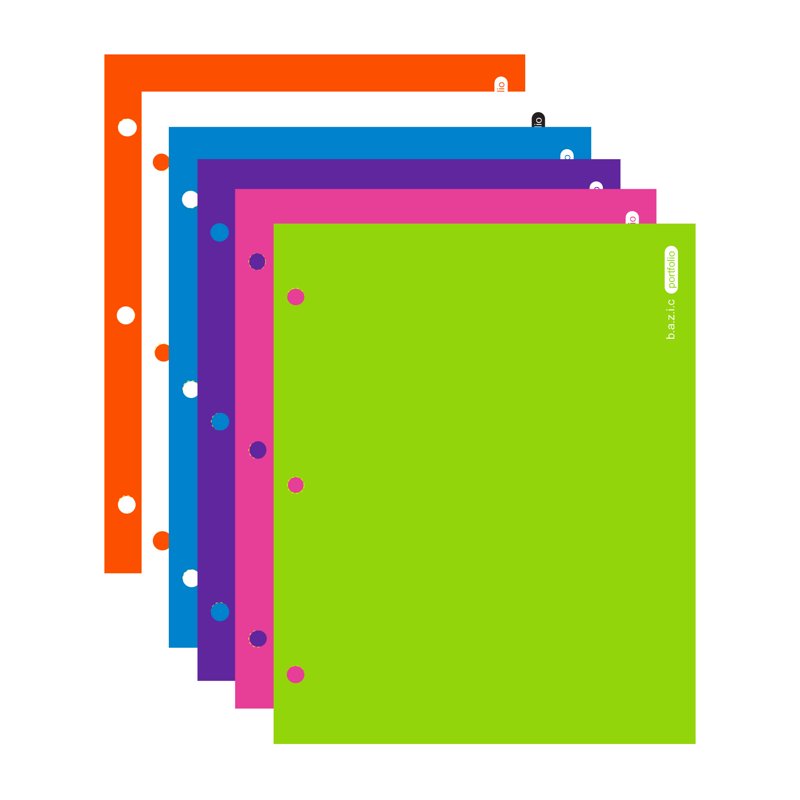 2-Pocket Laminated Folder Set - Office & School Organization, 6 or 48-Pack