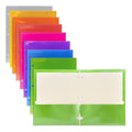 Metallic Laminated 2-Pocket Paper Folder with 3-Hole Punch - 8 Pack