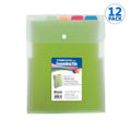 BAZIC 5-Pocket Poly Expanding File, Letter Size - 12-Pack