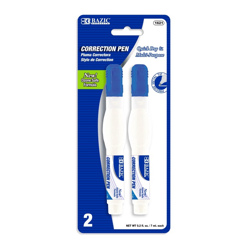 Correction Pen Set with Metal Tips - Quick-Dry White Out for Fine Details, 24-Pack