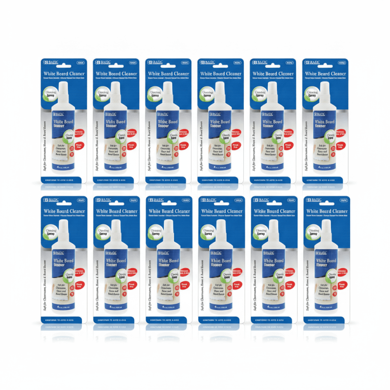 Bazic Dry Erase Spray Whiteboard Cleaner 4 oz – 12-Pack (Variation: 24-Pack)