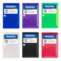 Index Card Organizer Case with 5-Tab Dividers - Holds 100 Cards - 6-Pack