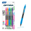 Multi-Color Gel Pen 5-Color Retractable Ballpoint Pen with FUSE Tech Ink, 0.7mm - Pack of 12