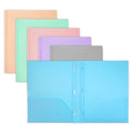 Pastel Poly 2-Pocket Folder with Prongs, 48-Pack - 8.5 x 11