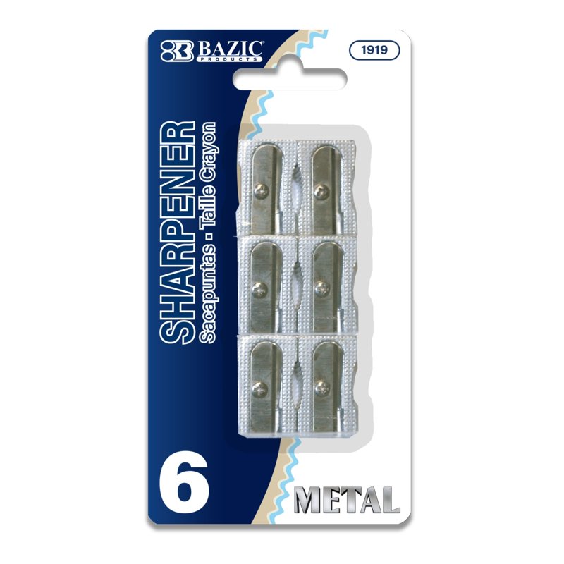 Metal Pencil Sharpener Pack - Durable Single Hole Sharpener for School & Office