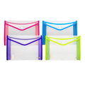 BAZIC Plastic File Folders - Letter Size Document Envelopes, 4-Pack & 24-Pack Options