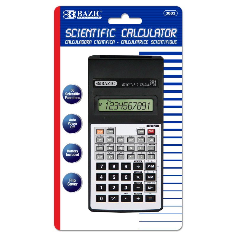 Scientific Calculator with Flip Cover - 56 Function Engineering, Math, Science