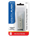 Utility Knife Blade Replacement Set - Stainless Steel, 8 Blades per Pack