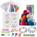 Crochet Kit for Beginners Adults 73PCS with Yarn & Tote Bag - DIY Craft Set