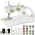 Handheld Sewing Machine for Beginners - Portable Mini Electric Stitcher, Green