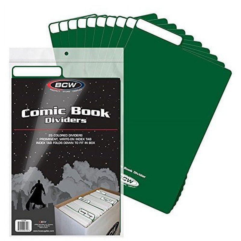 Comic Book Dividers with Tab - 7.25 x 10.75 Inches, Pack of 25