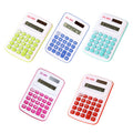 Mini 8-Digit Pocket Calculator with Dual Power Solar Battery Compact Office School