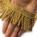 Bullion Fringe Trim 10 Yards - Gold Fabric Edging for Curtains, Cushions & DIY Projects