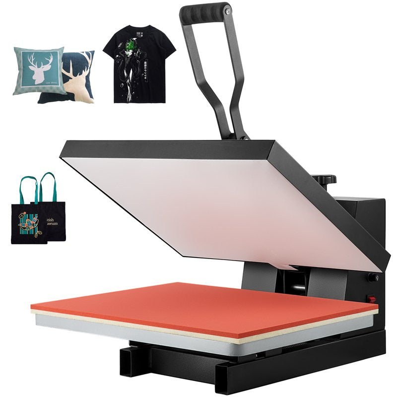 Heat Press Machine 16x20 Inch Clamshell Sublimation Transfer Printer with Teflon Coating 1700W