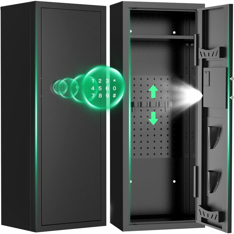 12-15 Gun Safe with Quick Access, Removable Shelves & Alarm System
