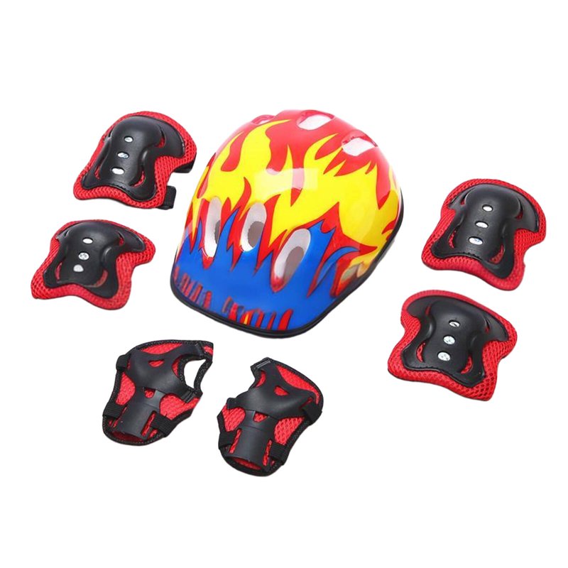 Kids Knee and Elbow Pads Set Breathable Support for Active Play - Pink & Blue