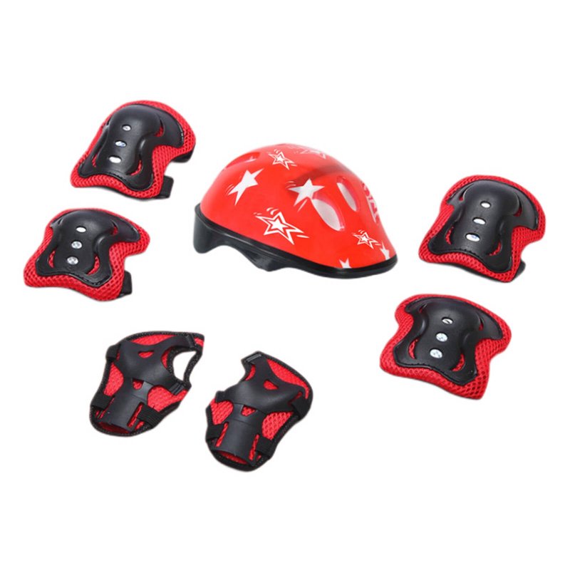 Kids Knee and Elbow Pads Set Breathable Support for Active Play - Pink & Blue