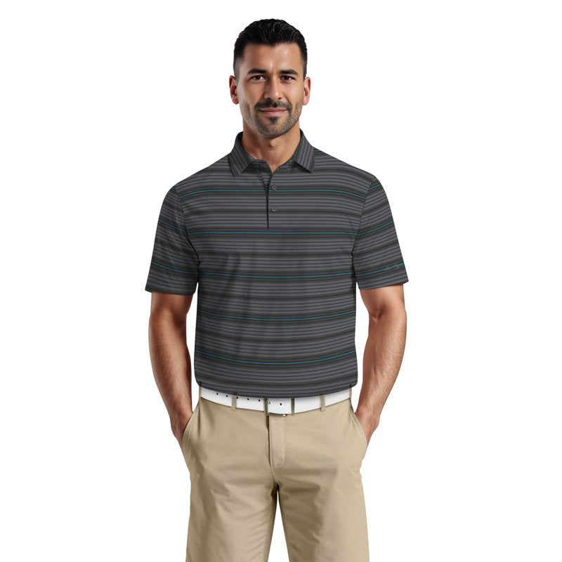 Performance Stripe Golf Polo Shirt for Men & Big & All Sizes