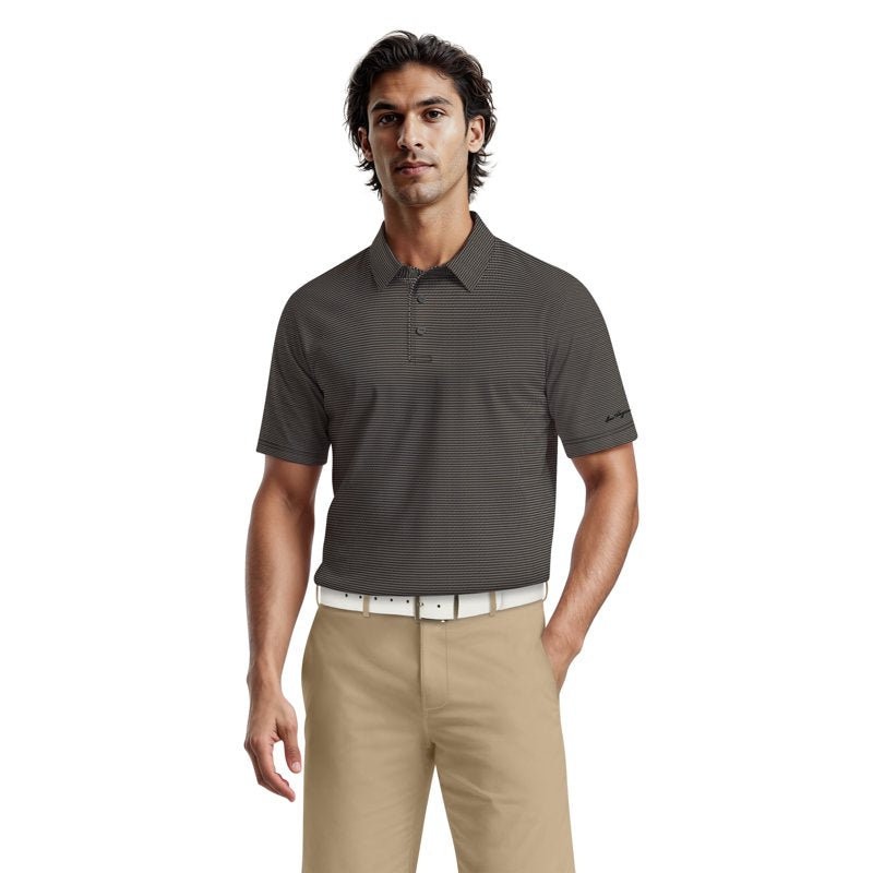 Performance Geometric Jacquard Golf Polo Shirt for Men & Big Men