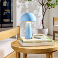 Rechargeable LED Table Lamp with Dimmable Touch Control - Blue Dome