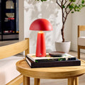 Rechargeable LED Table Lamp with Dimmable Touch Control - 9.5 Inch Modern Dome Light