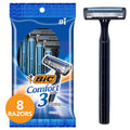 Men's Disposable Razor with 3 Blades - Pack of 8, 24 or 4
