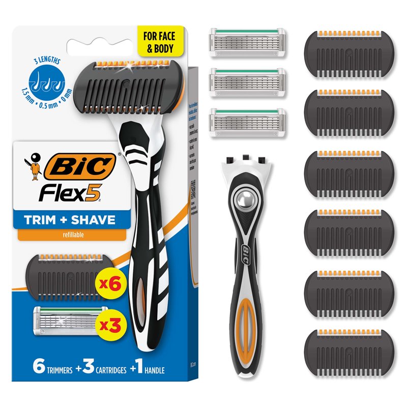 Men's 3-in-1 Body and Beard Grooming Kit - Trimmer Shaver Shaping