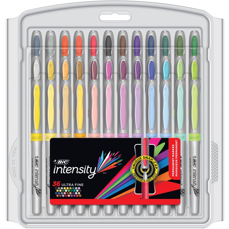 Permanent Marker Set - Ultra Fine Point, 36 Colors for Creative & Office Use