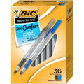 Ballpoint Pen Set with Rubber Grip - Medium 1.2mm Ink, Assorted Colors, 36 Pack