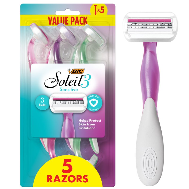 Women’s Disposable 3-Blade Razor Set with Aloe Moisture Strip - Assorted Pack