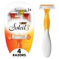 Women's Disposable Razor Set with 3 Blades and Aloe Vera - 4 Pack