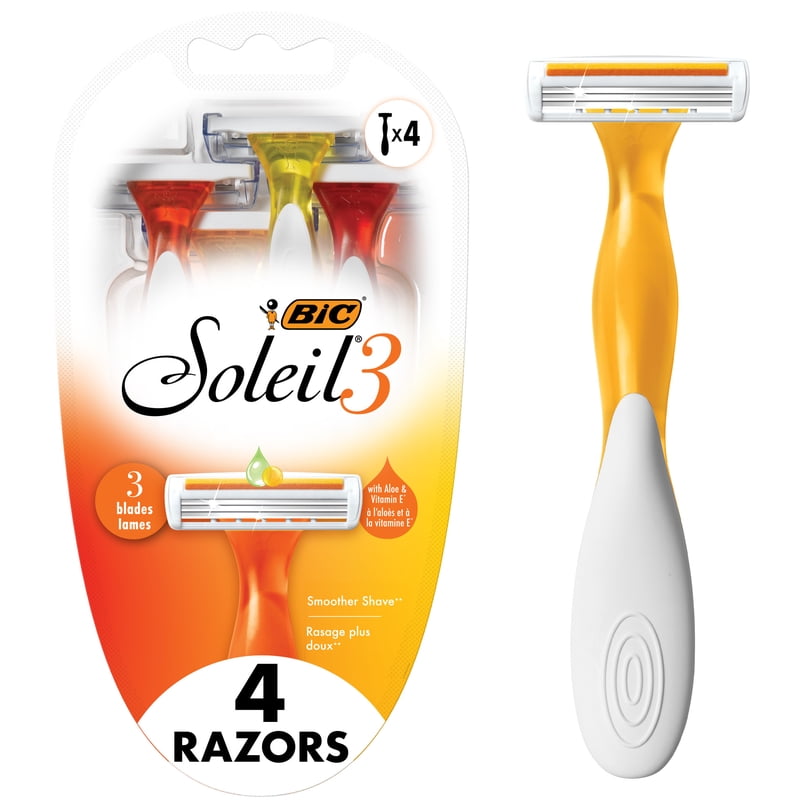 Women's Disposable Razor Set with 3 Blades and Aloe Vera - 4 Pack