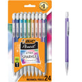 Mechanical Pencils 0.7mm No. 2, Refillable 24-Pack for School & Tests