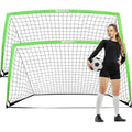 BOHEN 9x5ft Portable Soccer Goal Set - 2 Pack, Easy Fold, carrying bag, Green