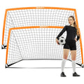 BOHEN 9x5ft Portable Soccer Goal - 2 Pack, Easy Fold, Carry Bag, Orange