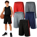 Kids Basketball Shorts 5-Pack Athletic Performance Mesh Shorts with Pockets