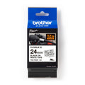 Brother TZe-FX251 Labelling Tape Cassette Black on White 24mm x 8M Flexible ID