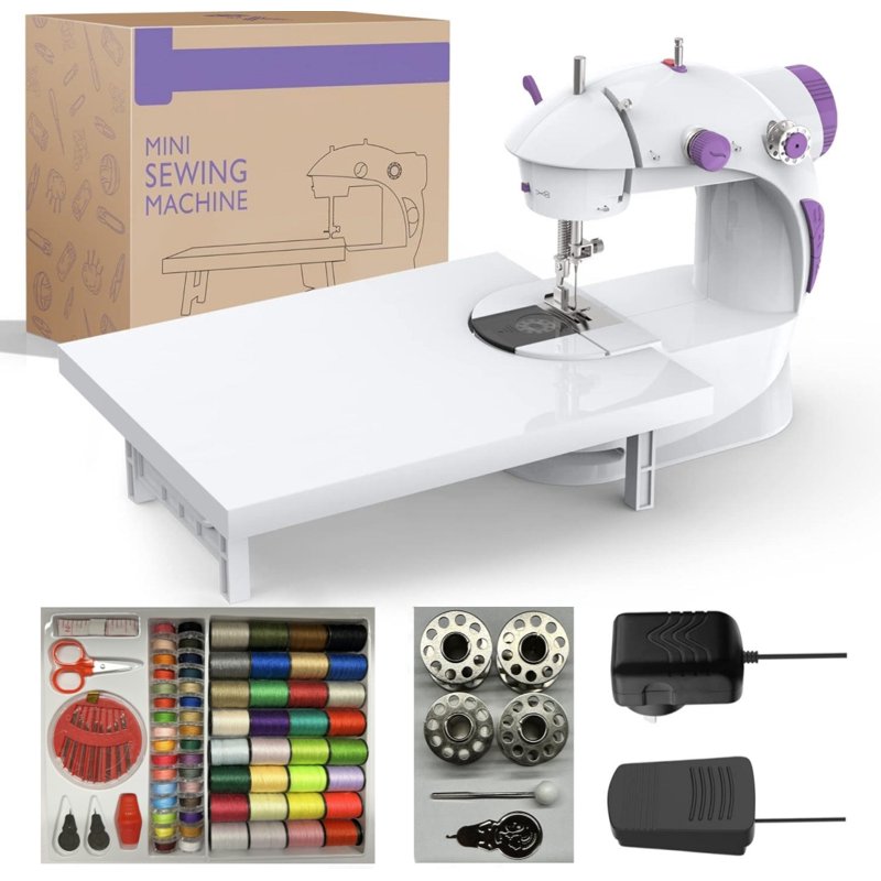 Portable Mini Sewing Machine with Double Speed Switch & Accessories