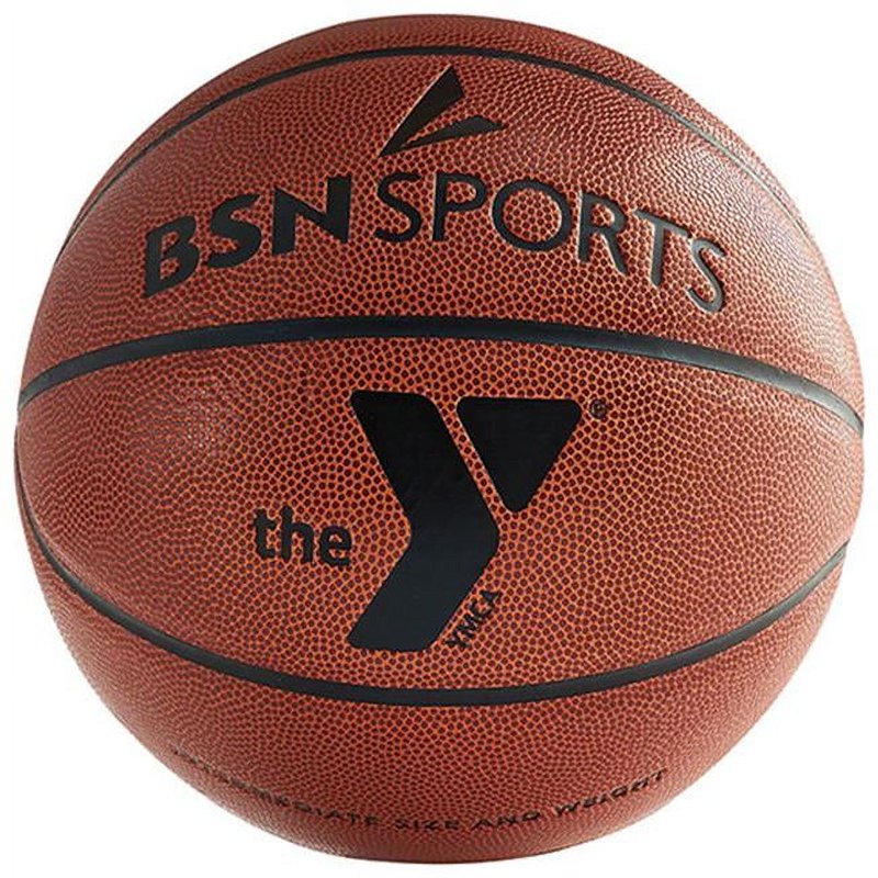 Indoor/Outdoor Basketball - Composite Leather, Wide-Channel Grip, BSN SPORTS YMCA