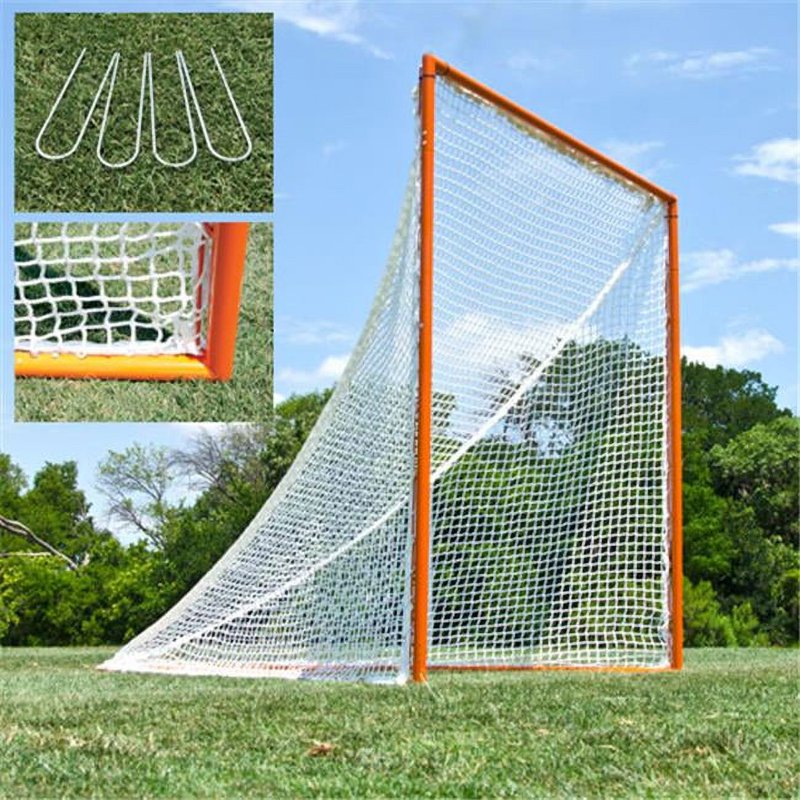6' x 6' Lacrosse Goal with Nylon Net, Steel Frame for Practice & Training