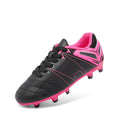 Burudani Kids Soccer Shoes Black Fuchsia Light Grey 12 Little Kid - Non Slip Cushioned Insole