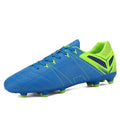 Burudani Men Soccer Cleats - Royal Lemon Green Lightweight Football Shoes (12)