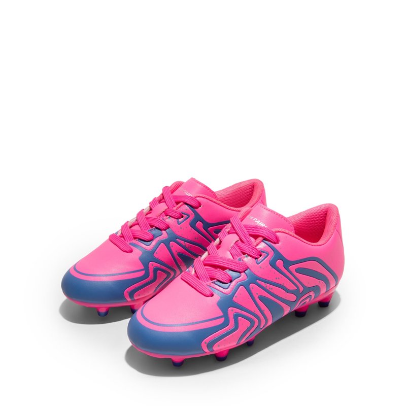 Burudani Kids Soccer Cleats Shoes - 12 Little Kid, Fuchsia/Pink/Royal/Blue